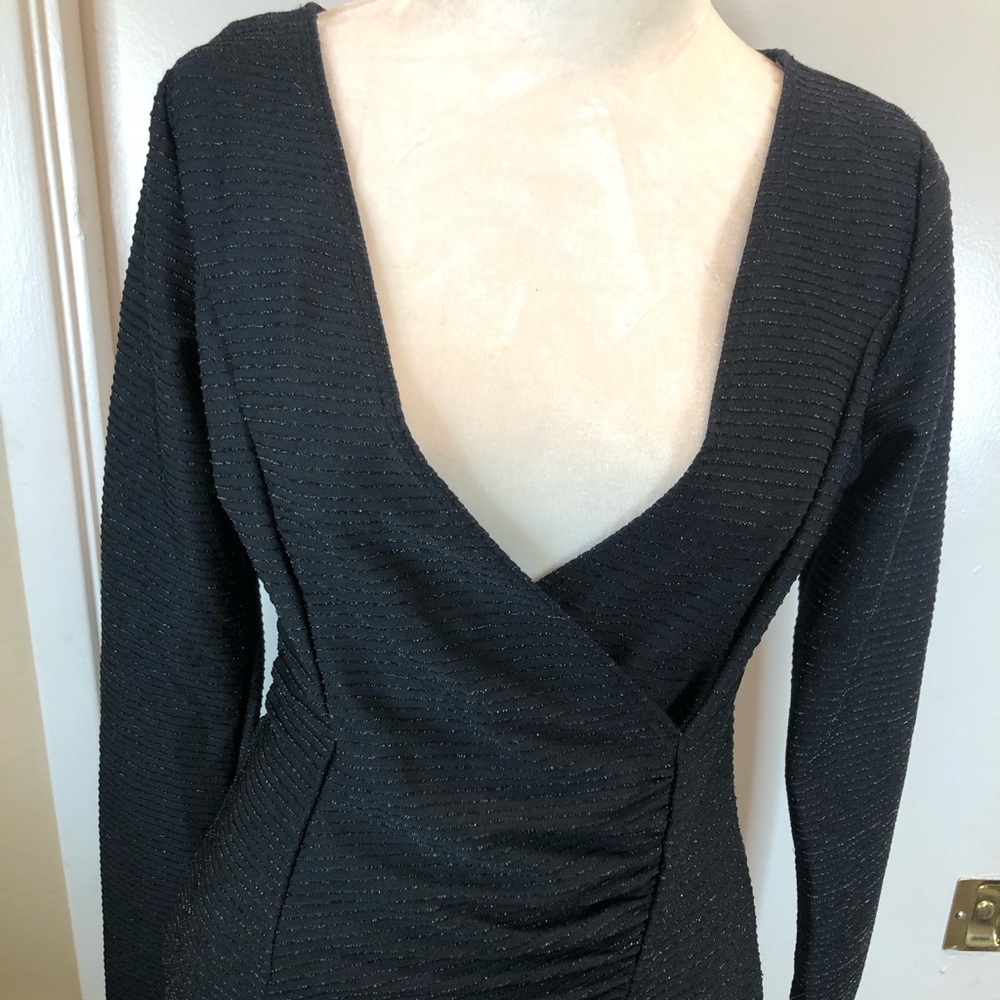 Black Sparkle Top Sz Lg